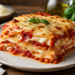 Lasagna w/Bechamel, Cheese and Tomato Sauce