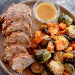 Pork Roast, Greek Potatoes and Carrots/Peas