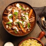 North African Lamb with Dates & Almonds on a bed of couscous