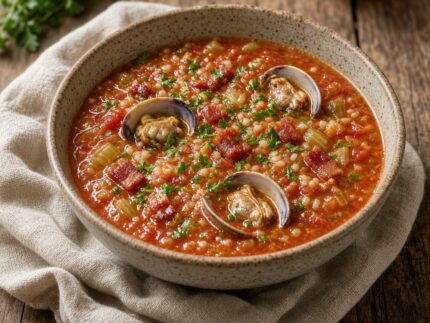 Chaudrée de palourdes à la Manhattan — plat maison, cuisine de Laval