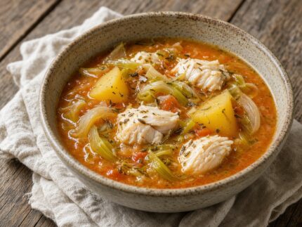 Soupe de poisson à la provençale — plat maison, cuisine de Laval