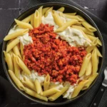 Authentic Italian Meat Ragu Penne Pasta