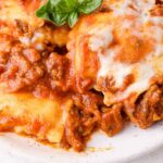 Homemade Cheese Ravioli in a Heavy Meat Sauce