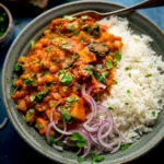 Chickpea & Sweet Potato Curry w/Rice