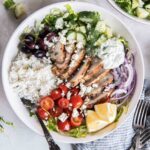 Bol de poulet grec