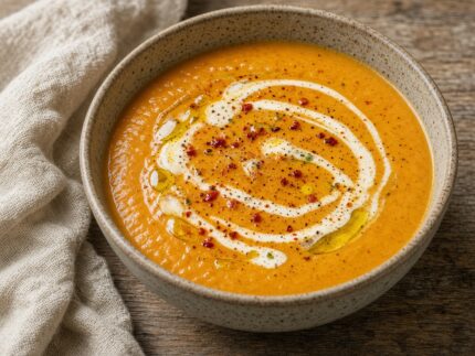Butternut, Harissa & Coconut Soup — homemade meal, Laval kitchen