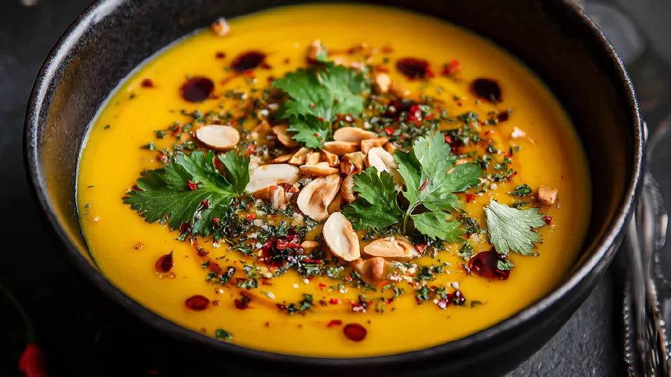 Butternut Squash Coconut Curry Soup_hu_e9a0955dc88fc571 Butternut, Harissa & Coconut Soup - Image 1