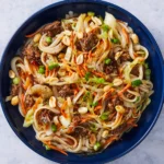 Beef & Basil Stir-Fry with Spring Vegetables and Noodles