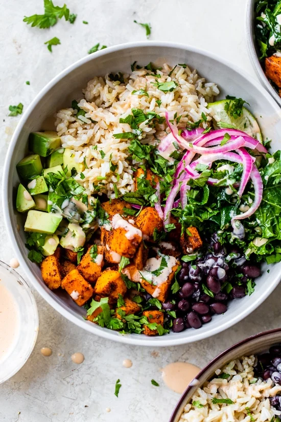 Roasted-Sweet-Potato-and-Chipotle-Black-Bean-Bowls-7-2 Chicken and Sweet Potato Black Bean Bowls - Image 1