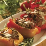 Stuffed Peppers with Fresh Sausage and Wild Rice Blend
