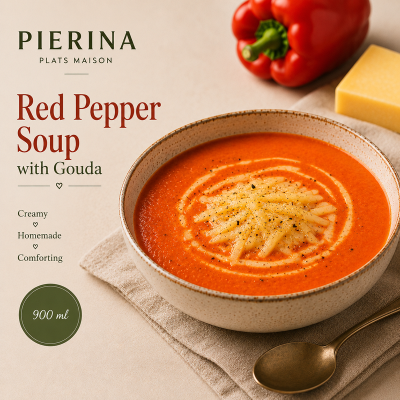 Red Pepper Soup with Gouda