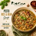 Pesto Rice & Bean Soup