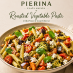 Pâtes aux Légumes Rôtis avec Pesto et Fromage de Chèvre
