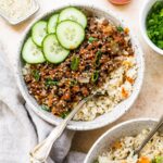 Spicy Beef Sesame Rice Bowls