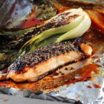 Saumon de l’Atlantique Laqué au Miso avec Bok Choy et Riz Sauvage Mélangé