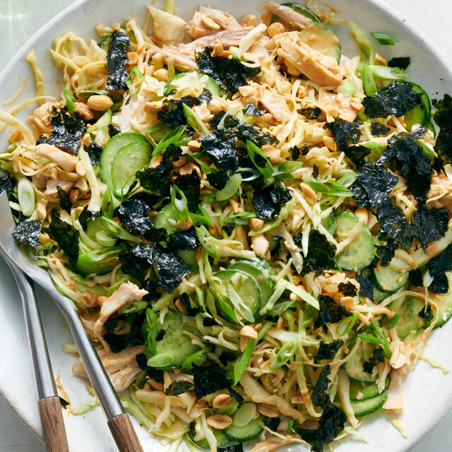 Chicken Salad Slaw With Peanuts and Nori