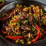 Stir-Fried Soba Noodles with Beef & Cabbage