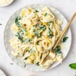 Pâtes Crémeuses au Citron, Ricotta et Épinards