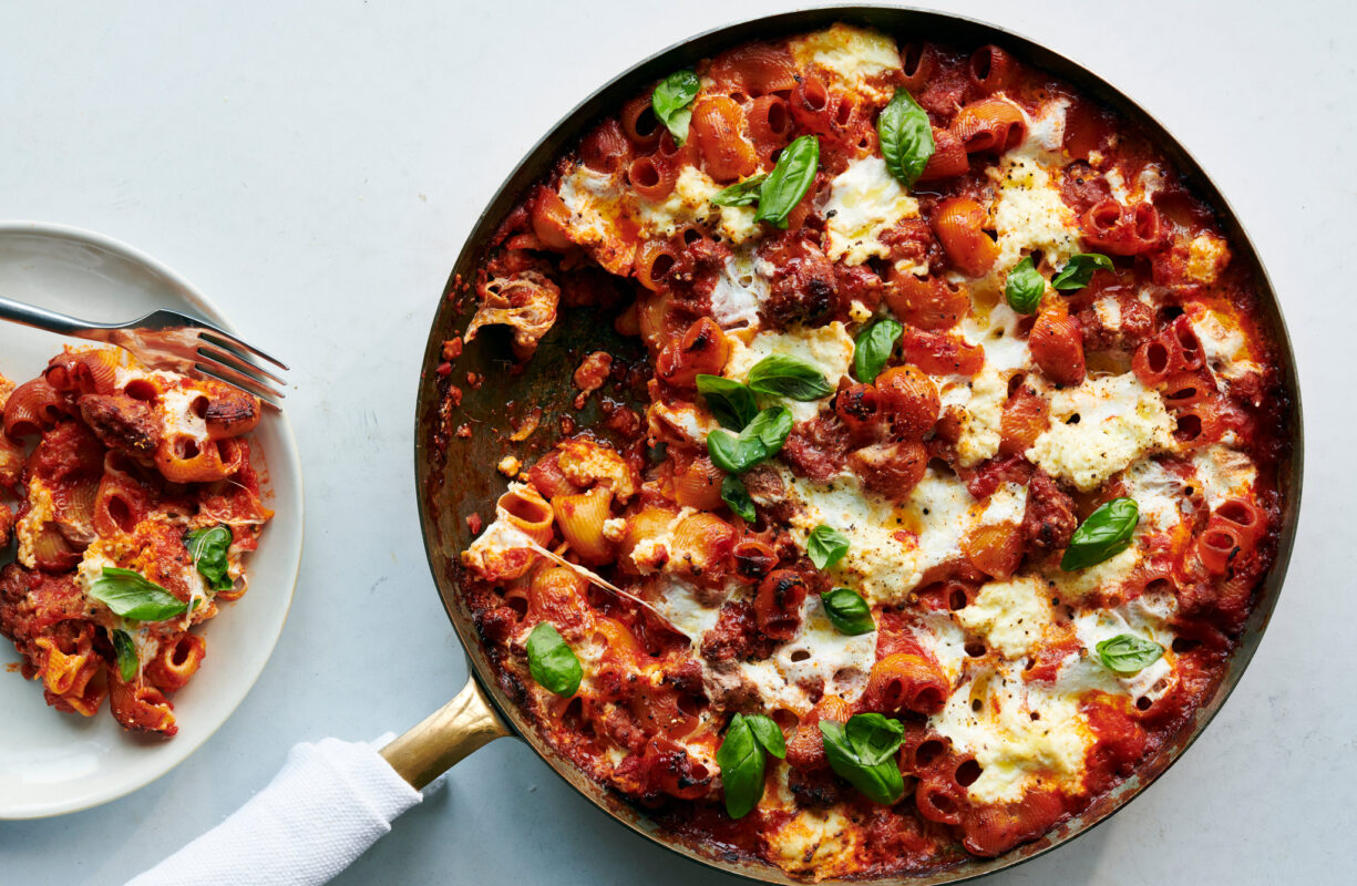 Cheesy Baked Pasta With Sausage and Ricotta