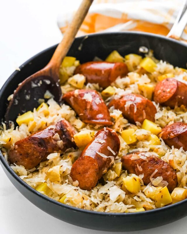 Smoked Kolbassa, Sauerkraut & Potatoes