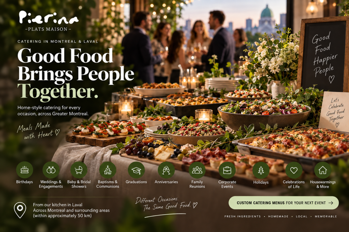 Catering in Montreal & Laval for Every Occasion | Weddings, Birthdays, Showers, Corporate Events & Celebrations | Pierina