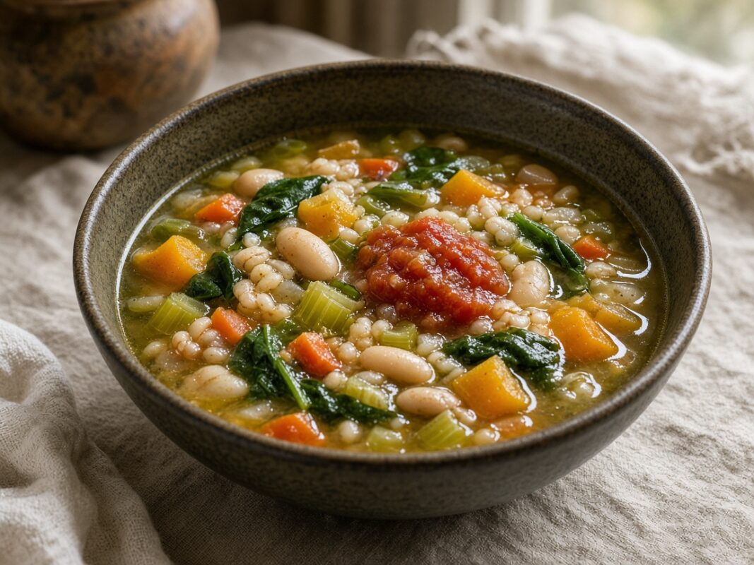 Soupe au chorizo et aux haricots noirs — plat maison, cuisine de Laval