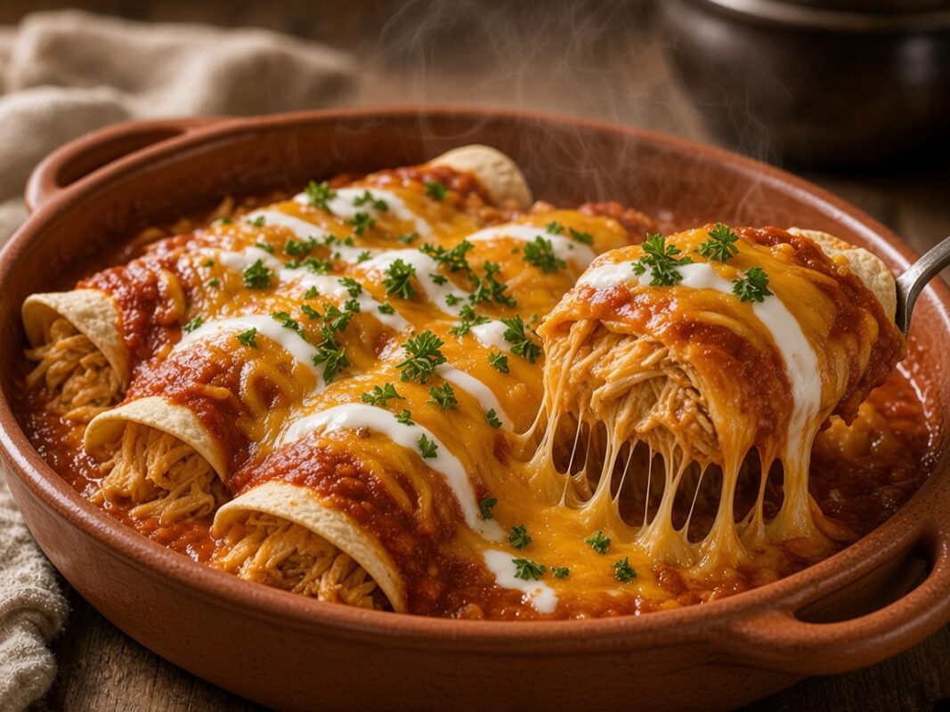 Chicken and Cheese Enchiladas — homemade meal, Laval kitchen